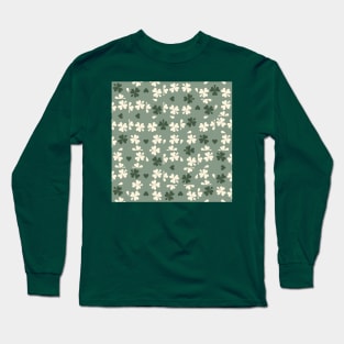 Sage Green Clover Checkers Long Sleeve T-Shirt